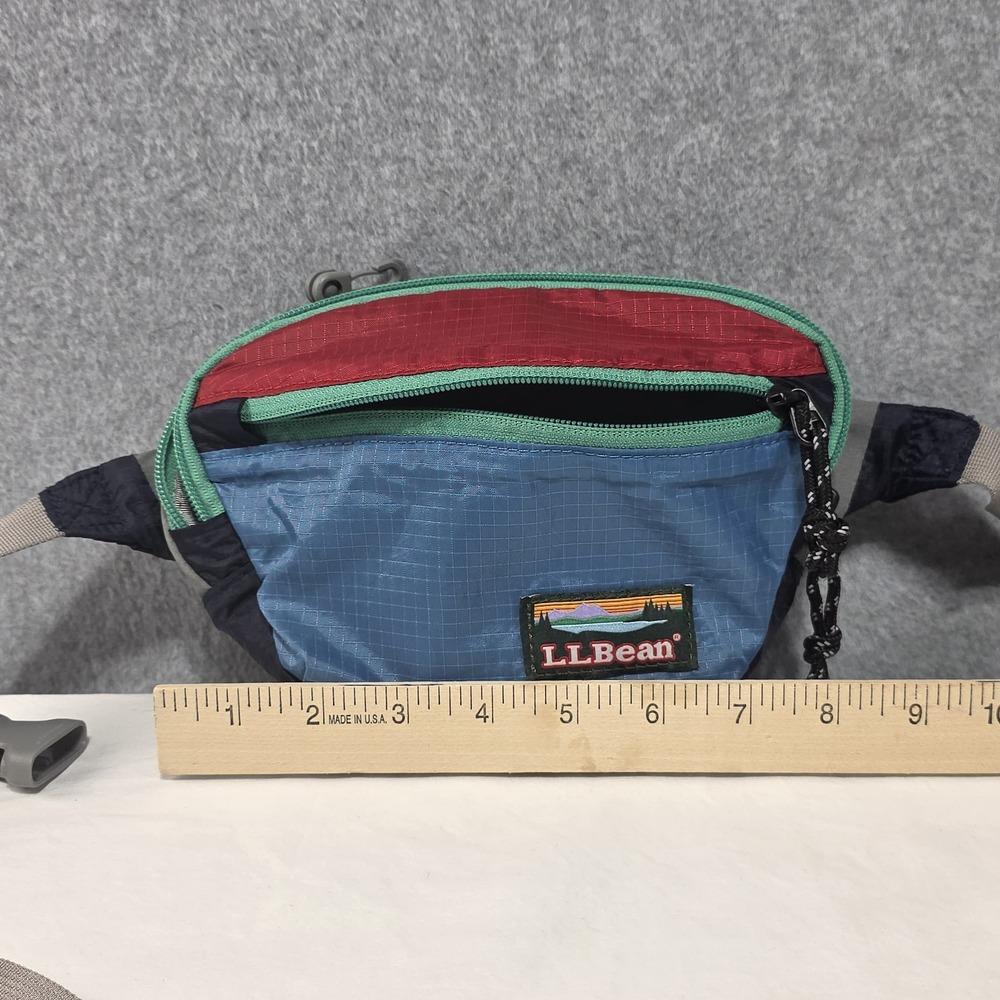 L.L.Bean Nylon Waist Pack Zip Adjustable Strap 2 Pockets - packable - Picture 13 of 14